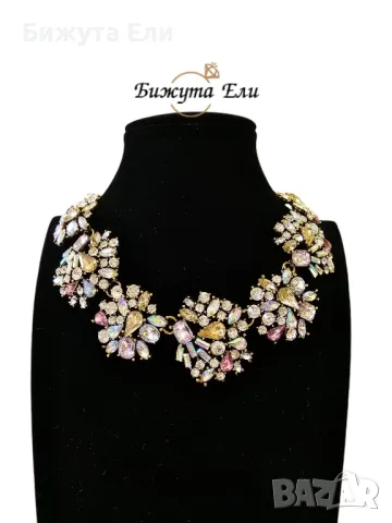 Колие Мия кристали , снимка 2 - Колиета, медальони, синджири - 48440989