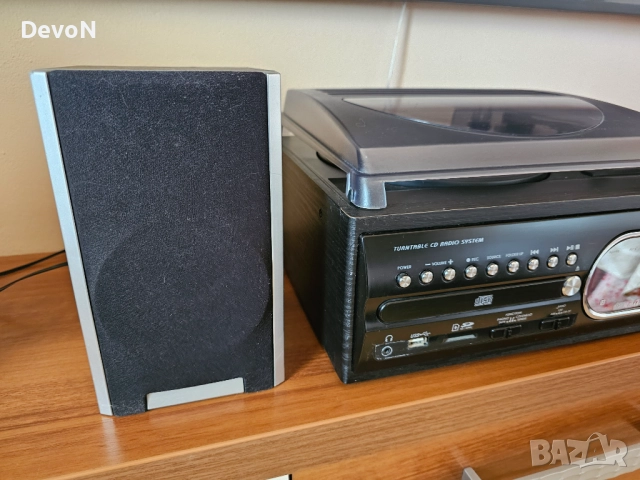 Аудиосистема с грамофон , CD/mp3 , радио , касета, снимка 10 - Радиокасетофони, транзистори - 51705925