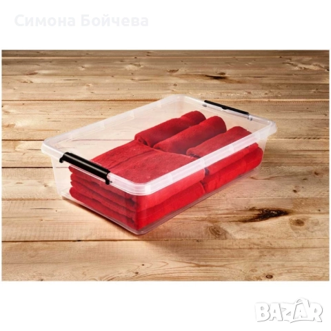 Кутия за съхранение, Keeeper Lars, 29 L, 58 x 39 x 16 cm, с колела и капак, снимка 6 - Кутии за съхранение - 52806298