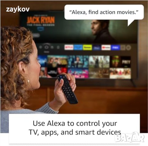 Alexa Pro Voice Remote с дистанционно намиране, управление на телевизора и бутони с подсветка, снимка 3 - Части и Платки - 44404838