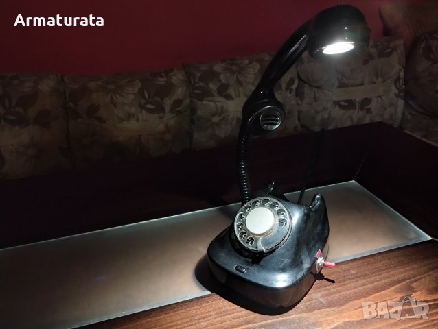 Арт лампа / телефон за бюро или нощно шкафче , снимка 3 - Настолни лампи - 38625845