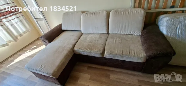 Диван - ъглов с лежанка, снимка 2 - Дивани и мека мебел - 55926380