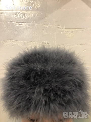 Ефектна шапка щраусови пера, снимка 6 - Шапки - 52182809