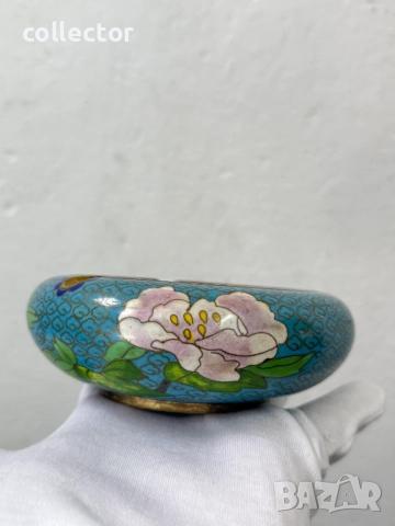 Китайски пепелник от клоазон, цветен, като нов. №7608, снимка 8 - Антикварни и старинни предмети - 52373822