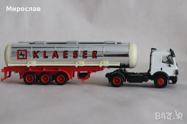 HERPA H0 1/87 MERCEDES ТИР КАМИОН МОДЕЛ КОЛИЧКА ЦИСТЕРНА, снимка 6 - Колекции - 49553995