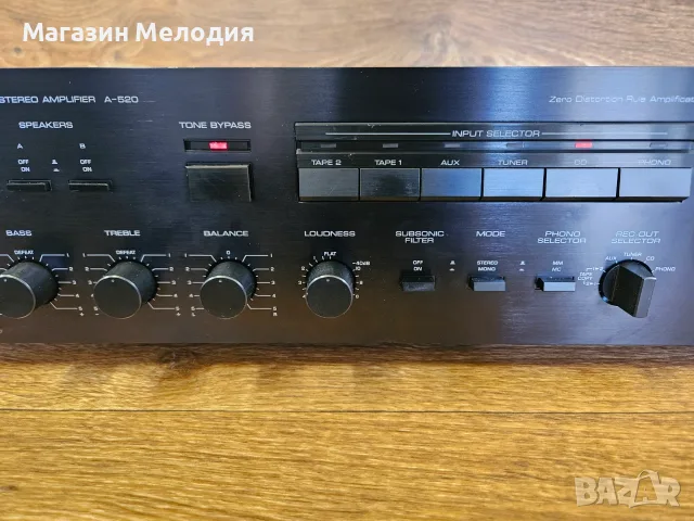 Усилвател Yamaha A-520 Natural Sound – Японска мощ и детайл, Made in Japan, снимка 4 - Ресийвъри, усилватели, смесителни пултове - 56092899