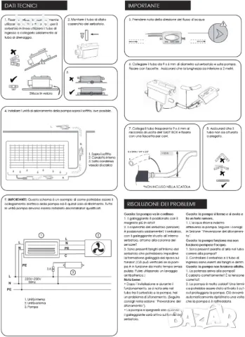 Arnocanali NSI2720 Мини кондензационна помпа/ помпа за конденз от климатици/ Дебит 13.2L/H, снимка 3 - Други инструменти - 49284637