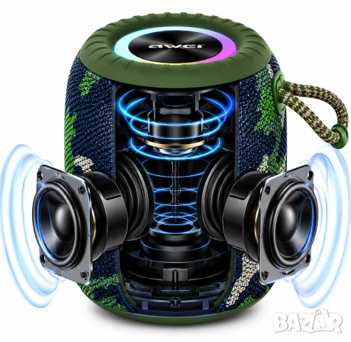 Преносима Bluetooth колонка 5W с RGB и батерия 1200mAh, снимка 4 - Аксесоари и консумативи - 55865509