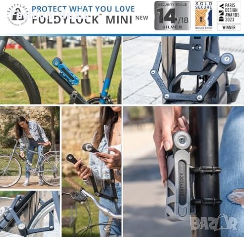 Нова Мини сгъваема ключалка за велосипеди с ключ против кражба, снимка 3 - Аксесоари за велосипеди - 42923104