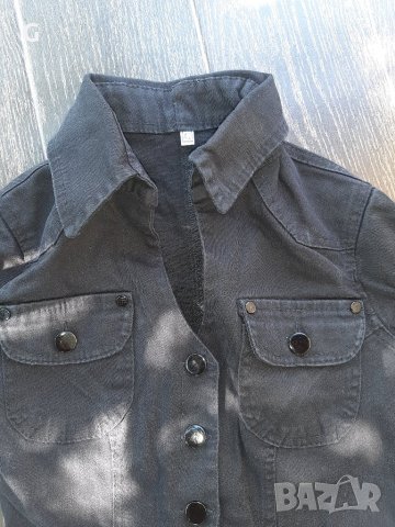 Дънкова черна рокля, снимка 1