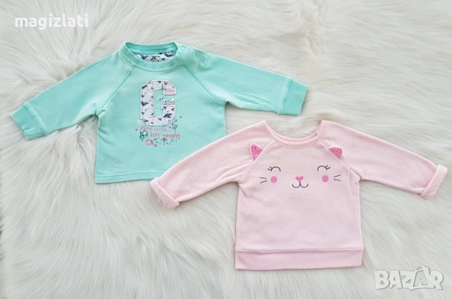 Ватирани блузи за бебе 0-3 месеца, снимка 6 - Бебешки блузки - 38177926