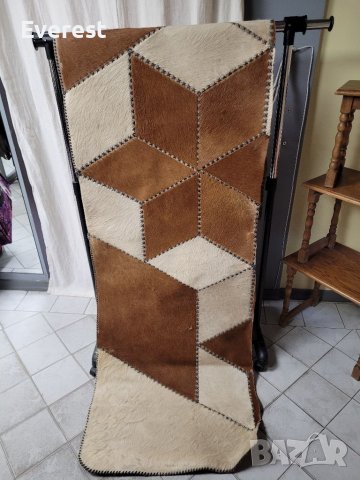 Пачуърк Килим от естествен косъм- 70×270 см( от 400 до 800лв.в интернет сайтове), снимка 1