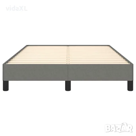 vidaXL Рамка за легло без матрак, тъмносив, 120x190 см, плат, снимка 5 - Спални и легла - 56146810