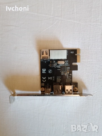 axGear PCIE PCI-E FIREWIRE IEEE 1394 3 Port FIRE Wire Controller Card for Desktop PC, снимка 2 - За дома - 54340419