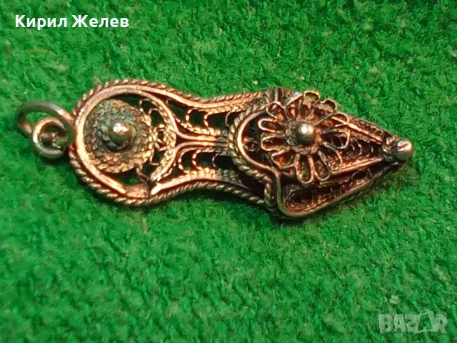 СТАРИНЕН ФИЛИГРАНЕН СРЕБЪРЕН МЕДАЛЬОН ЧЕХЪЛЧЕ СРЕБРО ВИСОКА ПРОБА ФИНА РЪЧНА МАЙСТОРСКА РАБОТА 20778, снимка 16 - Антикварни и старинни предмети - 49606504