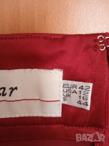 Червена сатенирана рокля, снимка 7 - Рокли - 37727396