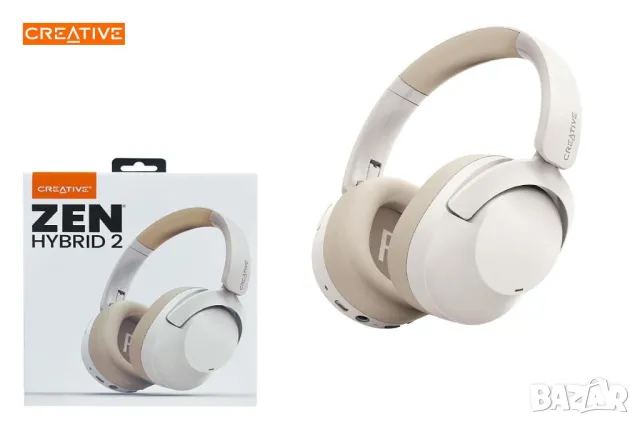 Слушалки Creative Zen Hybrid 2 Black/Cream (Open Box), снимка 3 - Слушалки и портативни колонки - 47890414