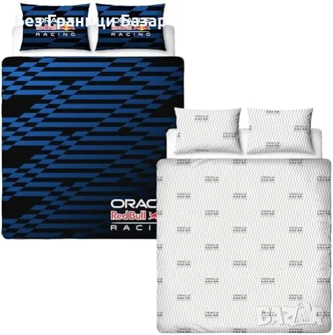 Нов Официален Oracle Red Bull Racing комплект завивка 200x200см калъфки спално бельо за двойно легло