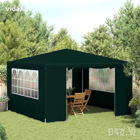 vidaXL Професионална парти шатра със стени 4х4 м зелена 90 г/м², снимка 2 - Къмпинг мебели - 56147599
