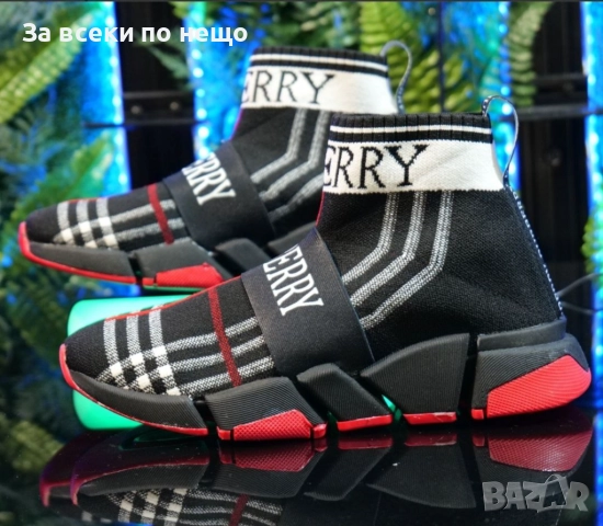 Burberry Унисекс👟Дамски Маратонки С Кутия👟Мъжки Спортни Обувки Цвят Черно Код S307