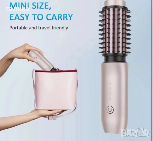 Big Wave GT2305 – Безжична четка за изправяне и накъдряне на коса, снимка 11 - Преси за коса - 52381461