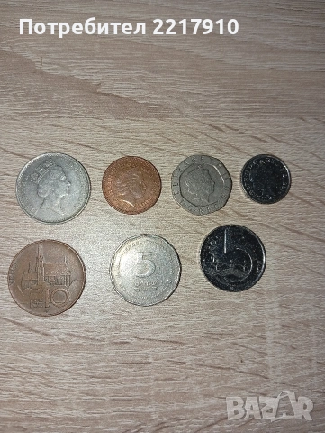монети ,англииски чешка и други