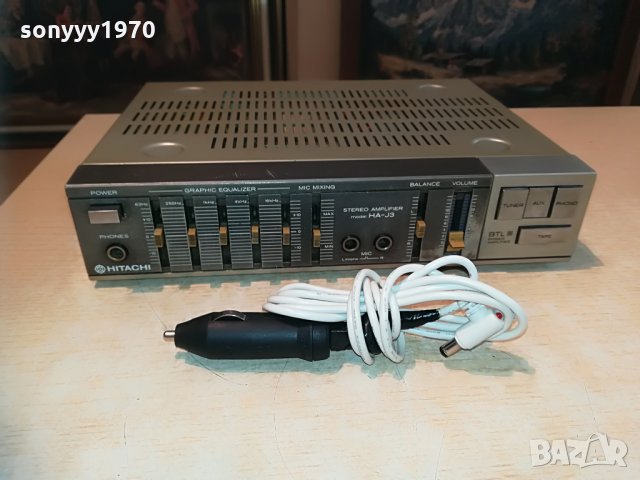 HITACHI model HA-J3-MADE IN JAPAN 27Х20СМ-220/12v, снимка 4 - Ресийвъри, усилватели, смесителни пултове - 29996437