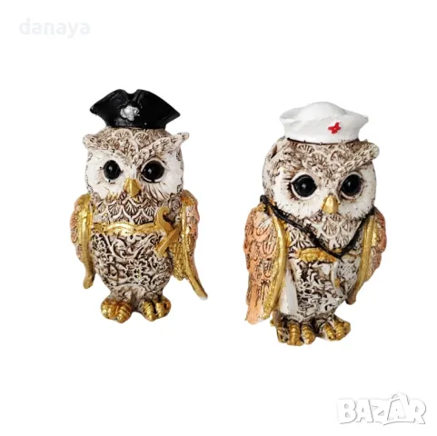 5718 Сувенир Бухал с професия подарък за дипломиране, 7 см, снимка 2 - Статуетки - 49335776