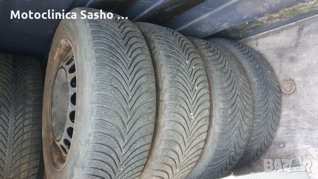 Зимни гуми с джанти за Мерцедес 195/65-15 на 2 зими 6мм.