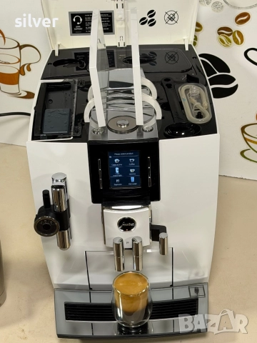 Кафемашина кафе автомат JURA J6 PIANO WHİTE с гаранция, снимка 2 - Кафемашини - 52634394