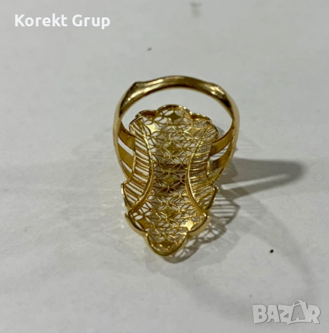 Златен пръстен 2.2 грама 14 карата, снимка 6 - Пръстени - 53038771