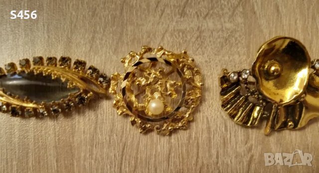 Позлатени бижута,брошки. Брошка,уникат , снимка 3 - Други - 49868104