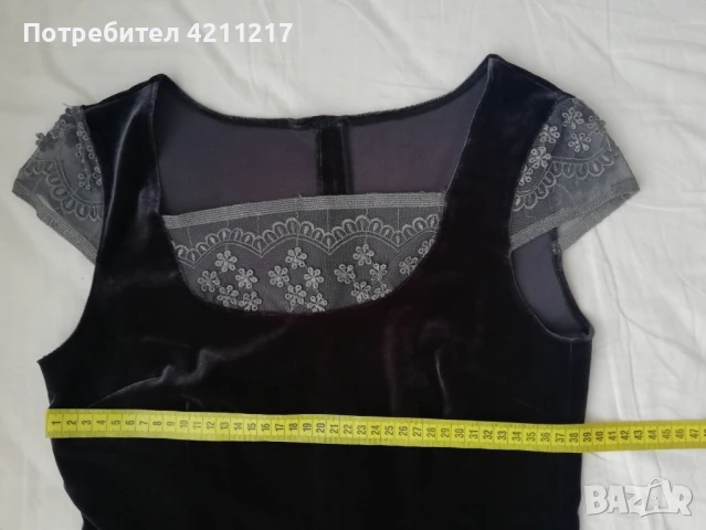 Дамска елегантна рокля( кадифе), снимка 4 - Рокли - 50998179