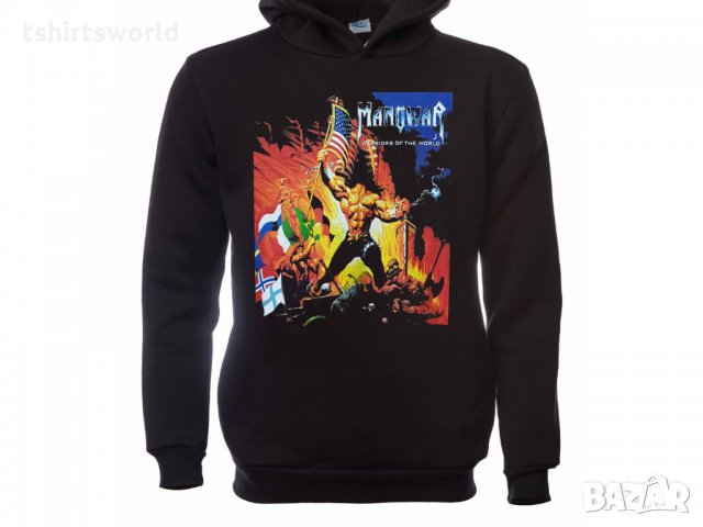 Нов мъжки суичър с дигитален печат на музикалната група Manowar, Меноуър, снимка 8 - Суичъри - 31912210