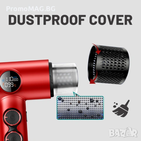 Професионален сешоар VGR-401 BLDC мотор за бързо сушене с нисък шум, снимка 8 - Сешоари - 53349952