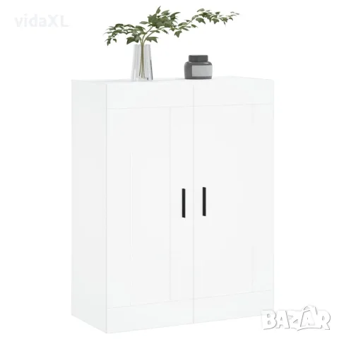 vidaXL Стенен шкаф бял 69,5x34x90 см инженерно дърво, снимка 4 - Бюфети - 56148147