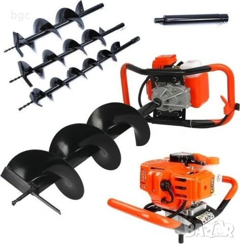 Моторизирана бургия/свредел за дупки John Gardener G84020, 1.8 к.с., 1.4 KW, 62 CC, Включва бургия с