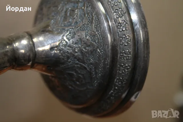 1 чифт сребърни свещници от царска Русия, снимка 15 - Антикварни и старинни предмети - 49212286