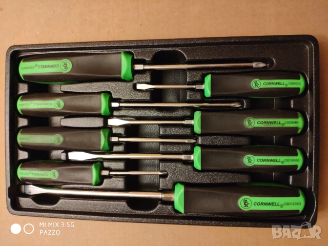 CORNWELL TOOLS 8 БРОЯ качествени прави кръстати отвертки, снимка 2 - Отвертки - 52889778