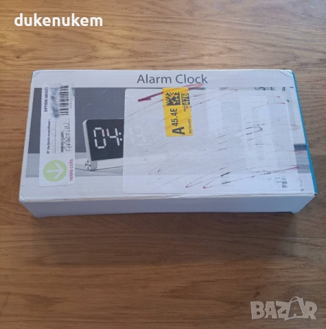 Дигитален будилник – голям дисплей, 3-цветна нощна лампа, 2 аларми, температура, снимка 12 - Други - 52491012