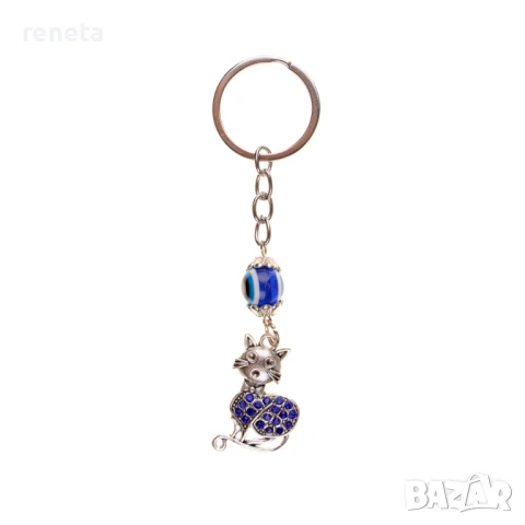 Ключодържател котка, Метал, 3х3 см, снимка 1