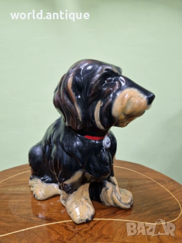 Страхотна антикварна немска керамична авторска фигура статуетка , снимка 5 - Статуетки - 53214303