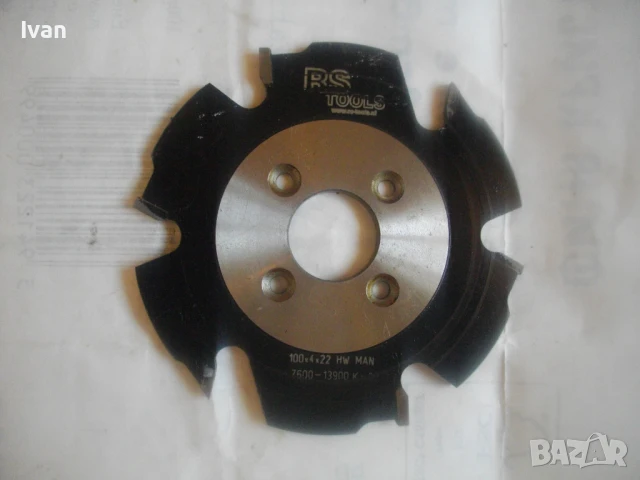 НИДЕРЛАНДСКИ ДИСК ЗА БИСКВИТ МАШИНА НУТ ФРЕЗА 100Х4Х22мм BS TOOOLS ПОЧТИ НОВ С ТВЪРДОСПЛАВНИ ЧАСТИЦИ, снимка 2 - Други инструменти - 51000521