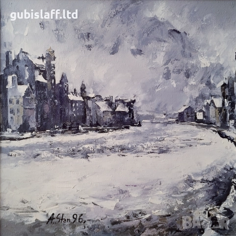 Картина, пейзаж, худ. Андрей Станишев, 1996 г., снимка 2 - Картини - 52344392