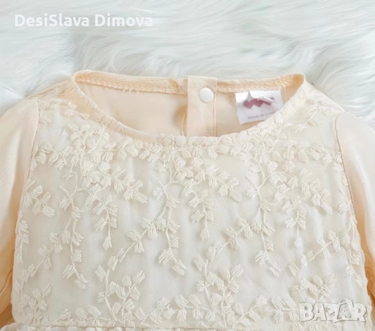 Бебешка рокля с дантела, снимка 3 - Бебешки рокли - 54250976