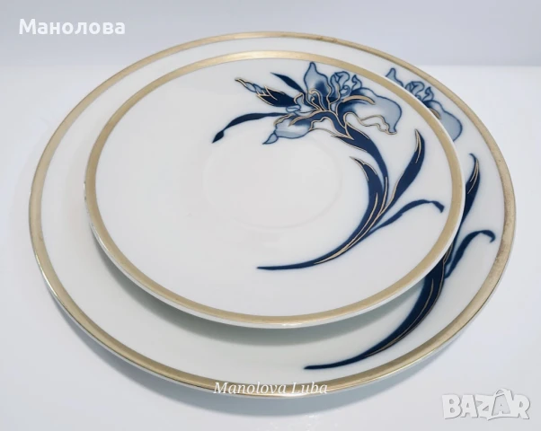 Комплект за кафе , чаша и две чинийки  - Sabina Loučky Чехословакия., снимка 4 - Други ценни предмети - 50637156