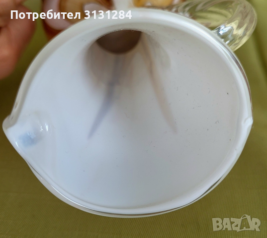 MURANO оригинална кана опалин Carlo Moretti Италия, снимка 7 - Антикварни и старинни предмети - 44586721