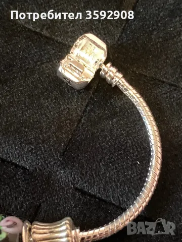 Сребърна гривна с талисмани, снимка 2 - Гривни - 48626141