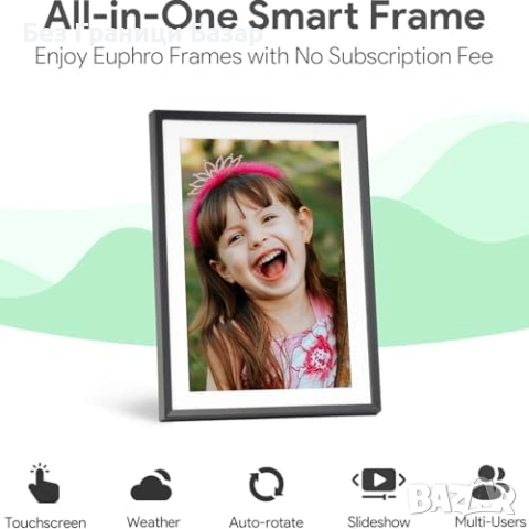 Нова 10.1 IPS Дигитална Фото Рамка 32GB WiFi Touch Micro SD за спомени снимки, снимка 5 - Друга електроника - 54230354