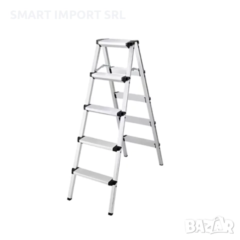 Алуминиева сгъваема стълба, 2x8 стъпала
